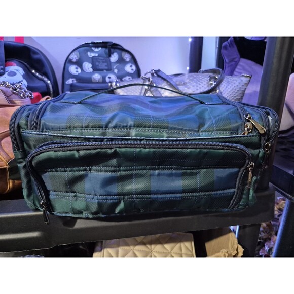 Lug Trolley XL Travel Cosmetic Toiletry Bag Plaid Navy - - Picture 5 of 9